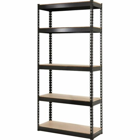 ALL-SOURCE L-Beam 34 In. x 72 In. x 14 In. Black Steel 5-Tier Shelving 341472